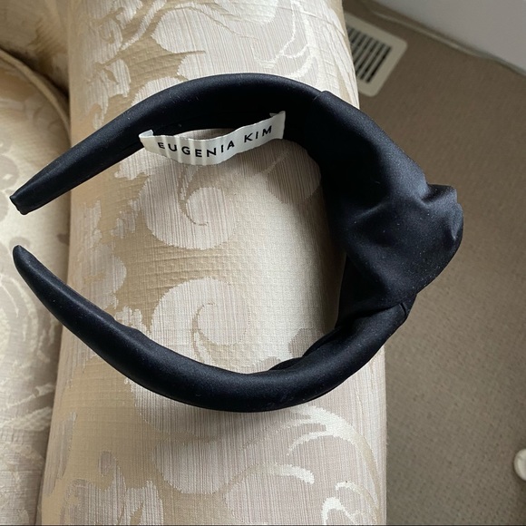 ?Eugenia Kim knotted black satin headband main image 6